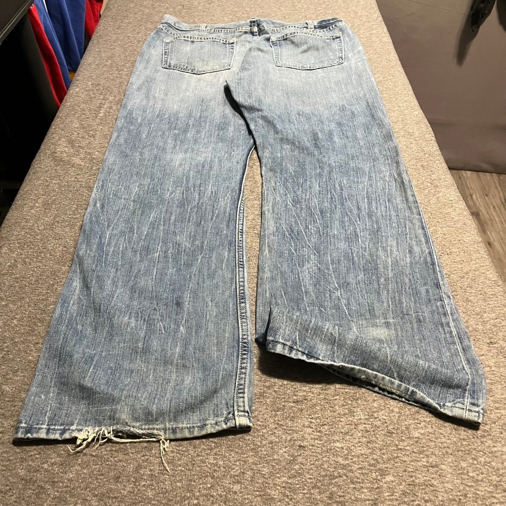 Gap Relaxed Boot Fit Jeans Mens 36x34 Light Wash Distressed Denim Baggy Skater